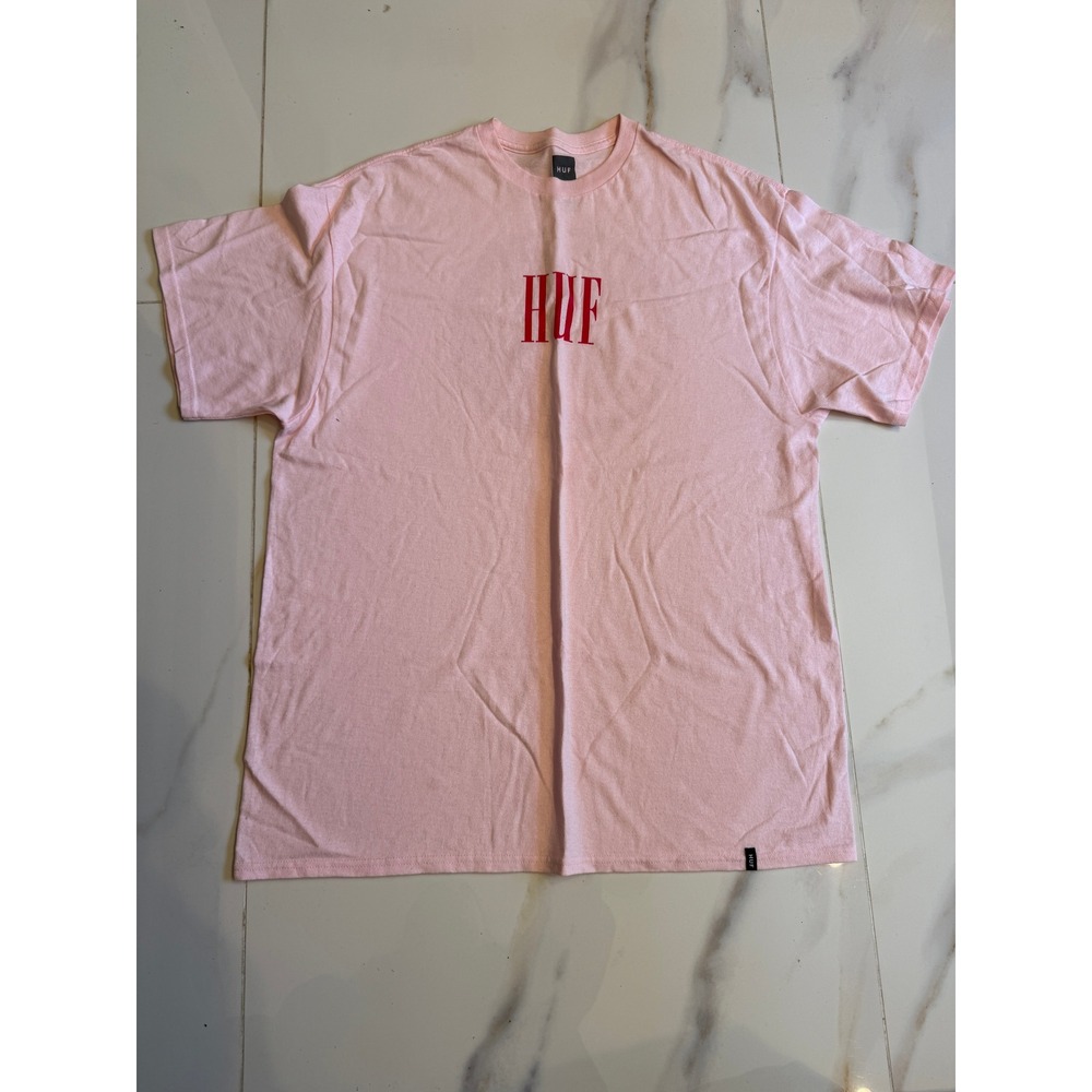 HUF Mens Pink Yin Yang Rose Graphic T-Shirt Short‎ Sleeve Crew Neck XL